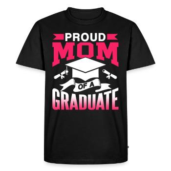 Fière mère d’un diplôme d’études supérieures - T-shirt Premium bio Homme - noir - Devant - Nico (187cm)