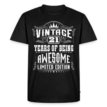 21 Years Of Being Awesome 21 Birthday 21 Years - Men's Premium Organic T-Shirt - black - Front - Nico (187cm)