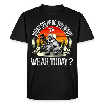 Paintball - Men's Premium Organic T-Shirt - black - Front - Nico (187cm)