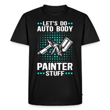 Peintre de véhicule Peintre Airbrush Cadeau - T-shirt Premium bio Homme - noir - Devant - Nico (187cm)