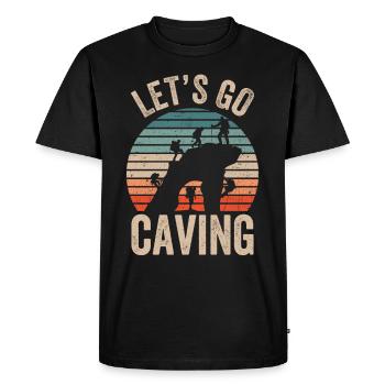 Let's Go To Caving Cave Cave Hiking - Men's Premium Organic T-Shirt - black - Front - Nico (187cm)