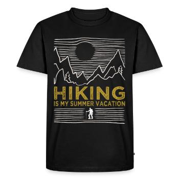 Randonnée Randonnée Vacances d’été Trekking Randonneurs - T-shirt Premium bio Homme - noir - Devant - Nico (187cm)