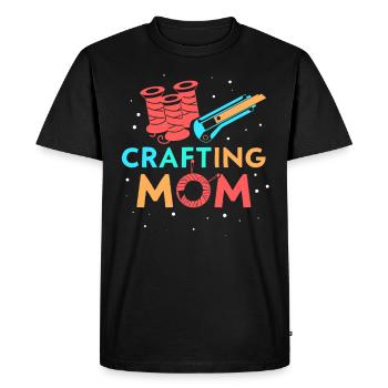 Artisanat Maman Amateur Mère Artisanat - T-shirt Premium bio Homme - noir - Devant - Nico (187cm)