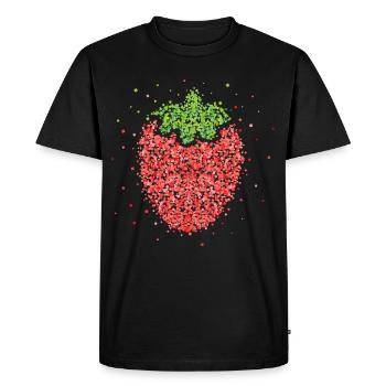 Costume de fraise Remplacement Carnaval Cadeau Carnaval - T-shirt Premium bio Homme - noir - Devant - Nico (187cm)