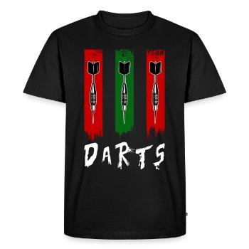 Darts Darts Darts Player Dart Gift - Men's Premium Organic T-Shirt - black - Front - Nico (187cm)