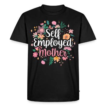 Self-employed mother Self-employed freelancer - Men's Premium Organic T-Shirt - black - Front - Nico (187cm)
