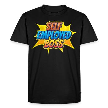 Self-employed boss Freelancer Self-employed - Men's Premium Organic T-Shirt - black - Front - Nico (187cm)