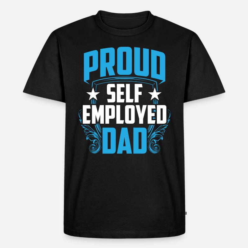 Stolzer Selbständiger Vater Selbstständig - Männer Premium Bio T-Shirt - Schwarz