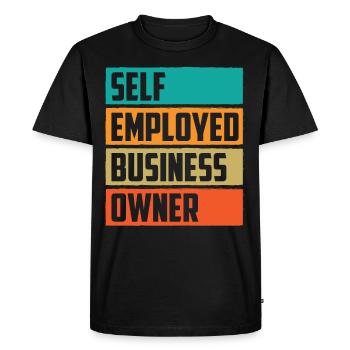 Propriétaire d’entreprise indépendant Travailleur autonome - T-shirt Premium bio Homme - noir - Devant - Nico (187cm)
