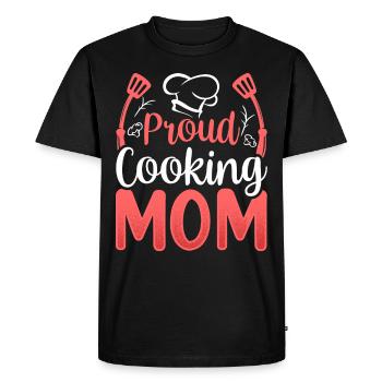 Fière mère cuisinière Maman cuisinière cuisinière cuisinière - T-shirt Premium bio Homme - noir - Devant - Nico (187cm)