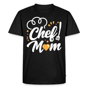 Cuisinier Maman Cuisinier Mère Cuisine - T-shirt Premium bio Homme - noir - Devant - Nico (187cm)