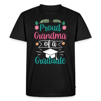 Fière grand-mère d’un diplômé diplômé - T-shirt Premium bio Homme - noir - Devant - Nico (187cm)
