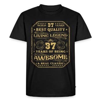 37 birthday 37 years man 37 years legendary 37 - Men's Premium Organic T-Shirt - black - Front - Nico (187cm)