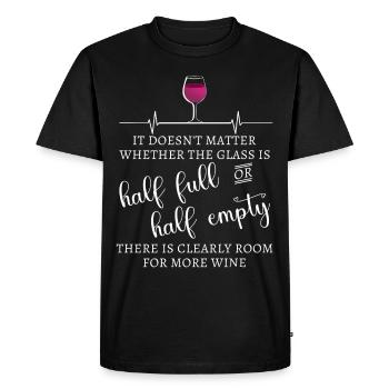 Peu importe que le verre soit - T-shirt Premium bio Homme - noir - Devant - Nico (187cm)