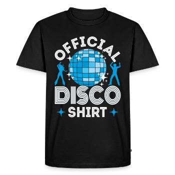 Disco des années 80 des années 70 disco Party outfit Discothèque - T-shirt Premium bio Homme - noir - Devant - Nico (187cm)