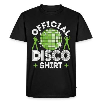 Disco des années 70 des années 80 Disco Party Outfit Discothèque - T-shirt Premium bio Homme - noir - Devant - Nico (187cm)
