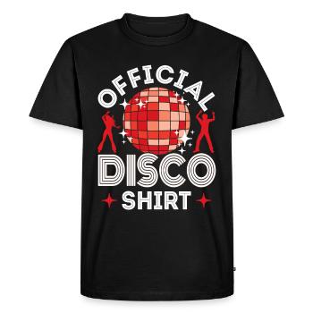 Disco des années 80 des années 70 disco Party outfit Discothèque - T-shirt Premium bio Homme - noir - Devant - Nico (187cm)