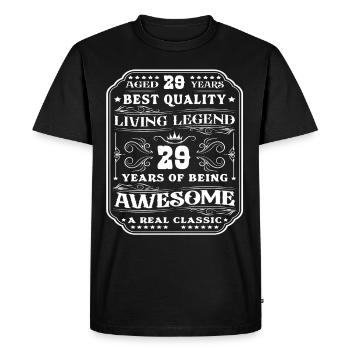 29 birthday 29 years man 29 years legendary 29 - Men's Premium Organic T-Shirt - black - Front - Nico (187cm)