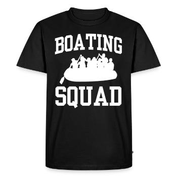 Boat Troop Rafting Yacht Boat Boating Ship - Men's Premium Organic T-Shirt - black - Front - Nico (187cm)