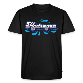 Hydrogène Hydrogène Élément d’énergie - T-shirt Premium bio Homme - noir - Devant - Nico (187cm)