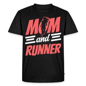 Mère et coureuse Jogging Running Maman - T-shirt Premium bio Homme - noir - Devant - Nico (187cm)