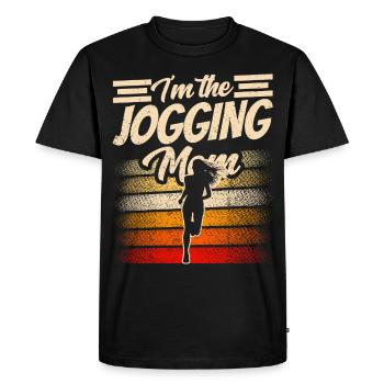 I am The Jogging Mother Running Mom Runner - Men's Premium Organic T-Shirt - black - Front - Nico (187cm)