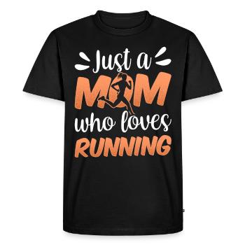 Juste une maman qui aime courir jogging maman - T-shirt Premium bio Homme - noir - Devant - Nico (187cm)