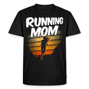 Running Mère Coureuse Maman Jogging Running - T-shirt Premium bio Homme - noir - Devant - Nico (187cm)