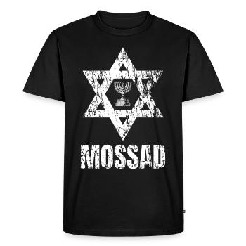 Mossad Israël Renseignement israélien Tel Aviv - T-shirt Premium bio Homme - noir - Devant - Nico (187cm)