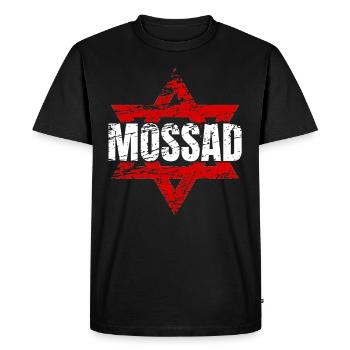 Mossad Israël Renseignement israélien Tel Aviv - T-shirt Premium bio Homme - noir - Devant - Nico (187cm)