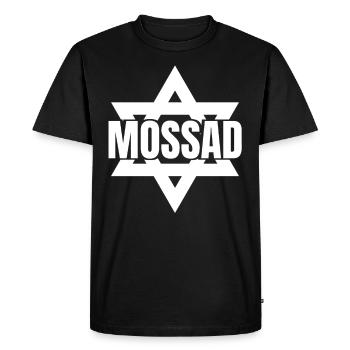 Mossad Israël Renseignement israélien Tel Aviv - T-shirt Premium bio Homme - noir - Devant - Nico (187cm)