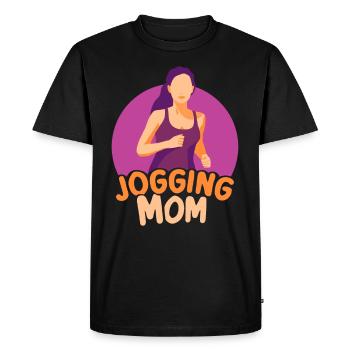 Jogging Maman Jogging Coureur Coureuse Mère - T-shirt Premium bio Homme - noir - Devant - Nico (187cm)