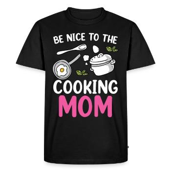 Soyez gentil avec la maman cuisinière cuisinière cuisine maman - T-shirt Premium bio Homme - noir - Devant - Nico (187cm)