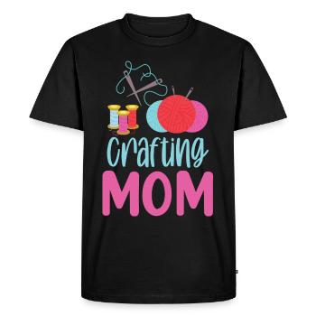 Artisanat Maman Artisanat Mère Amateur - T-shirt Premium bio Homme - noir - Devant - Nico (187cm)