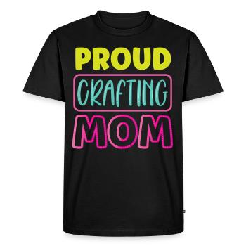 Fier Artisanat Maman Mère Amateur Artisanat - T-shirt Premium bio Homme - noir - Devant - Nico (187cm)