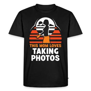 This mother loves to take photos photography - Men's Premium Organic T-Shirt - black - Front - Nico (187cm)