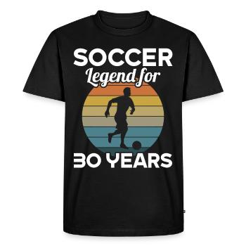 This football legend is 30 years 30 years old - Men's Premium Organic T-Shirt - black - Front - Nico (187cm)