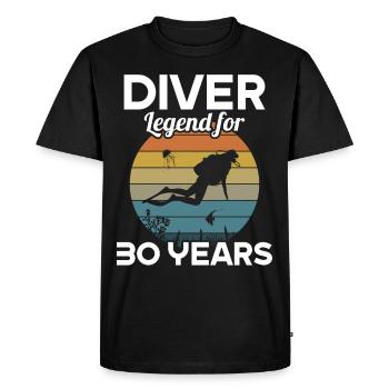 This diver legend is 30 years 30 birthday - Men's Premium Organic T-Shirt - black - Front - Nico (187cm)