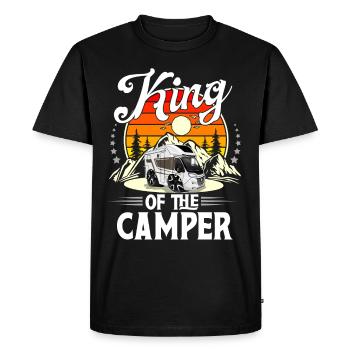 Camping Camper Campen - T-shirt Premium bio Homme - noir - Devant - Nico (187cm)