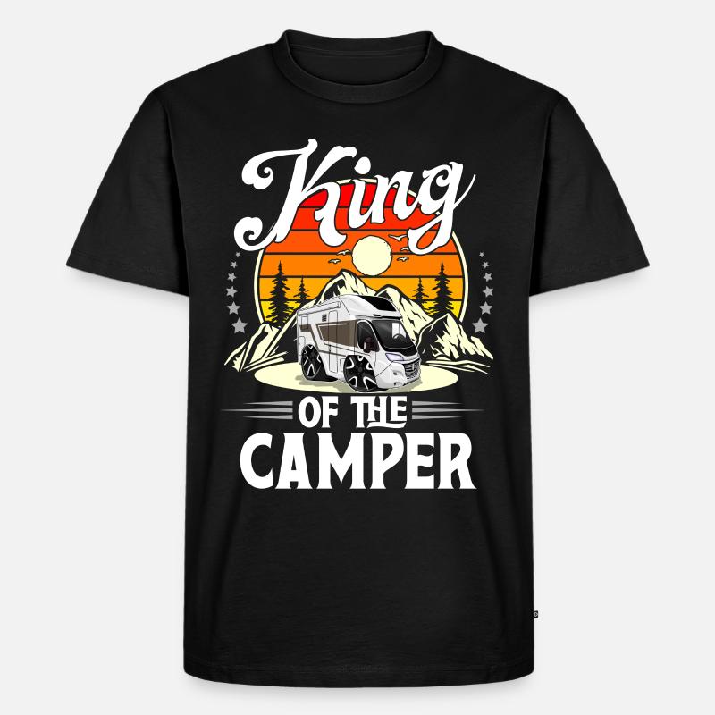 Camping Camper Campen - Männer Premium Bio T-Shirt - Schwarz