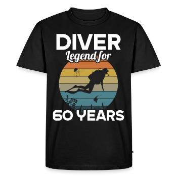 This diver legend is 60 years 60 birthday - Men's Premium Organic T-Shirt - black - Front - Nico (187cm)