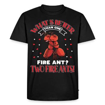 Fire Ant Red Ant Lover - Men's Premium Organic T-Shirt - black - Front - Nico (187cm)