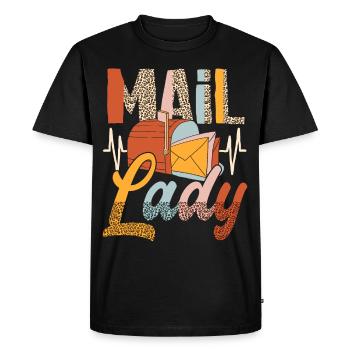 Postman Postal worker Postwoman Women - Men's Premium Organic T-Shirt - black - Front - Nico (187cm)