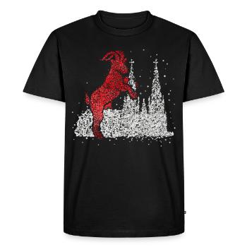 Cathédrale de Cologne Rouge Blanc Kölle Cologne Colonia Cologne - T-shirt Premium bio Homme - noir - Devant - Nico (187cm)