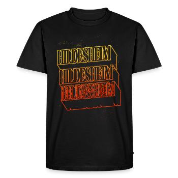 Hildesheim Allemagne City Skyline Font - T-shirt Premium bio Homme - noir - Devant - Nico (187cm)