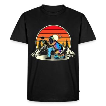 Paintball - Men's Premium Organic T-Shirt - black - Front - Nico (187cm)