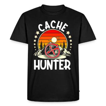Géocaching Geocacher Geocache - T-shirt Premium bio Homme - noir - Devant - Nico (187cm)