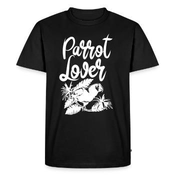 Parrot Lover Parrots Pet Sweet Animal - Men's Premium Organic T-Shirt - black - Front - Nico (187cm)