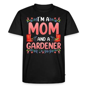 I am a mother and a gardener gardener - Men's Premium Organic T-Shirt - black - Front - Nico (187cm)