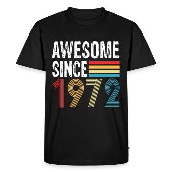 Génial depuis 1972 Anniversaire 1972 - T-shirt Premium bio Homme - noir - Devant - Nico (187cm)